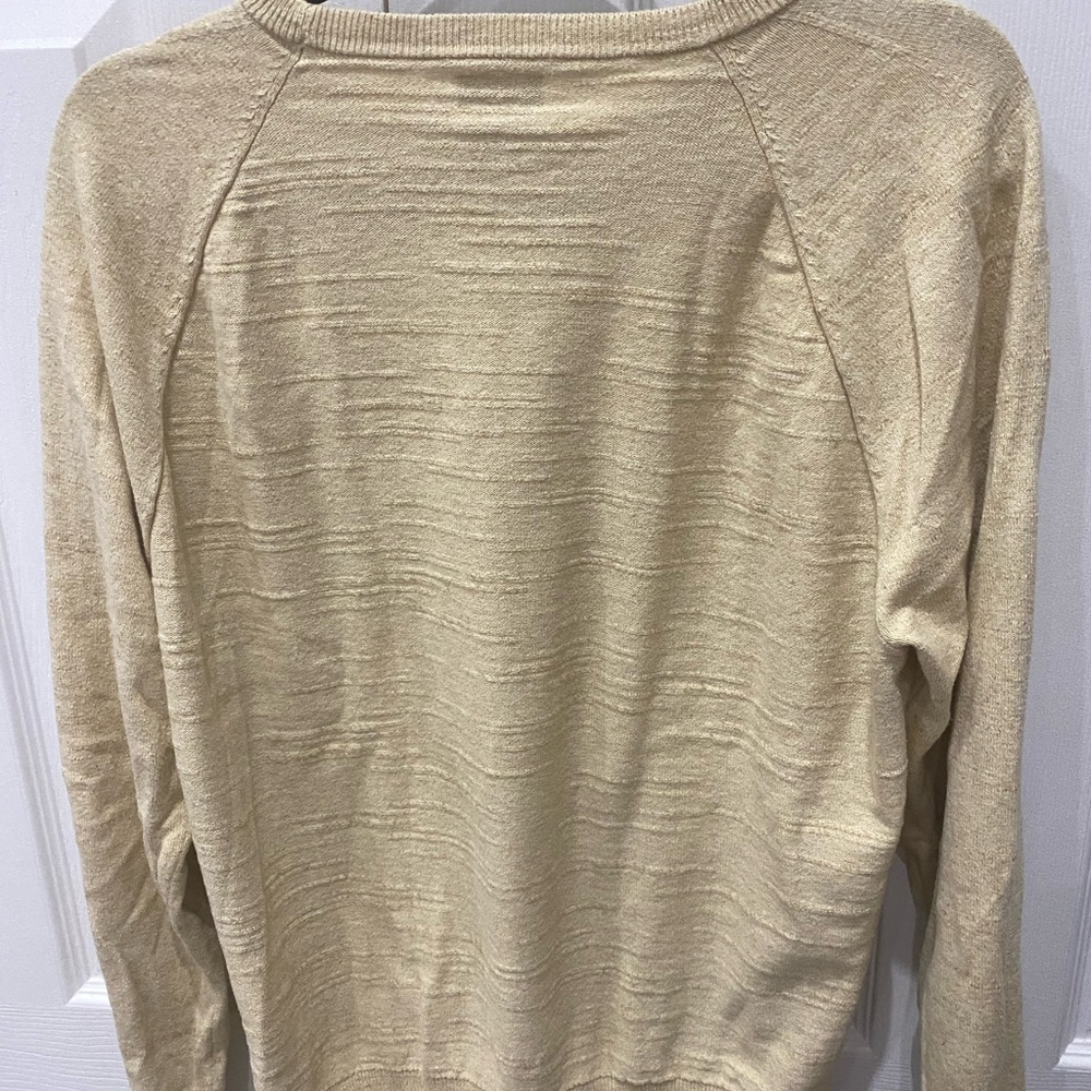 Cream Ribbed Crew Neck Sweatshirt - Picture 2 of 2